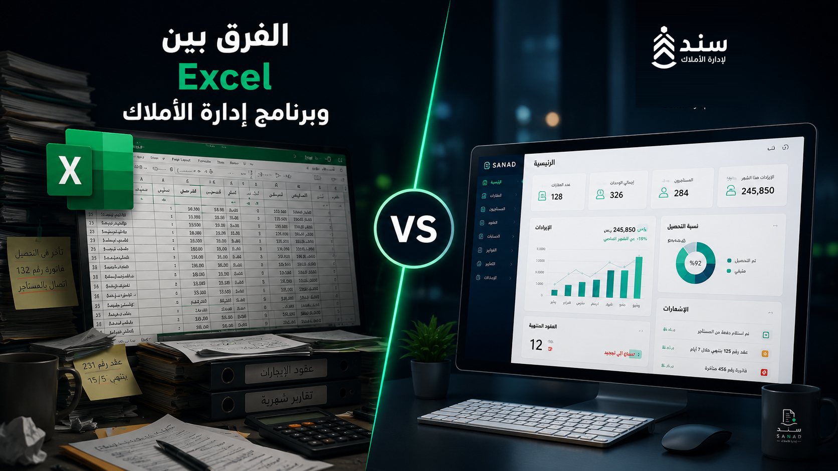الفرق بين Excel وبرنامج إدارة الأملاك: متى يكفي الجدول؟